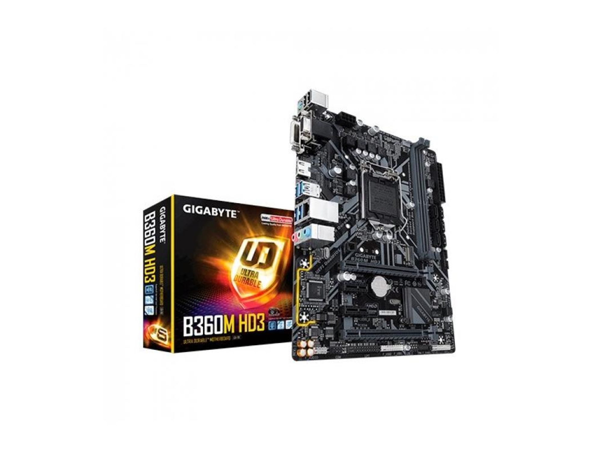 Placa Base GIGABYTE B360M HD3 (Socket LGA 1151 - Intel B360 Express - Micro ATX)