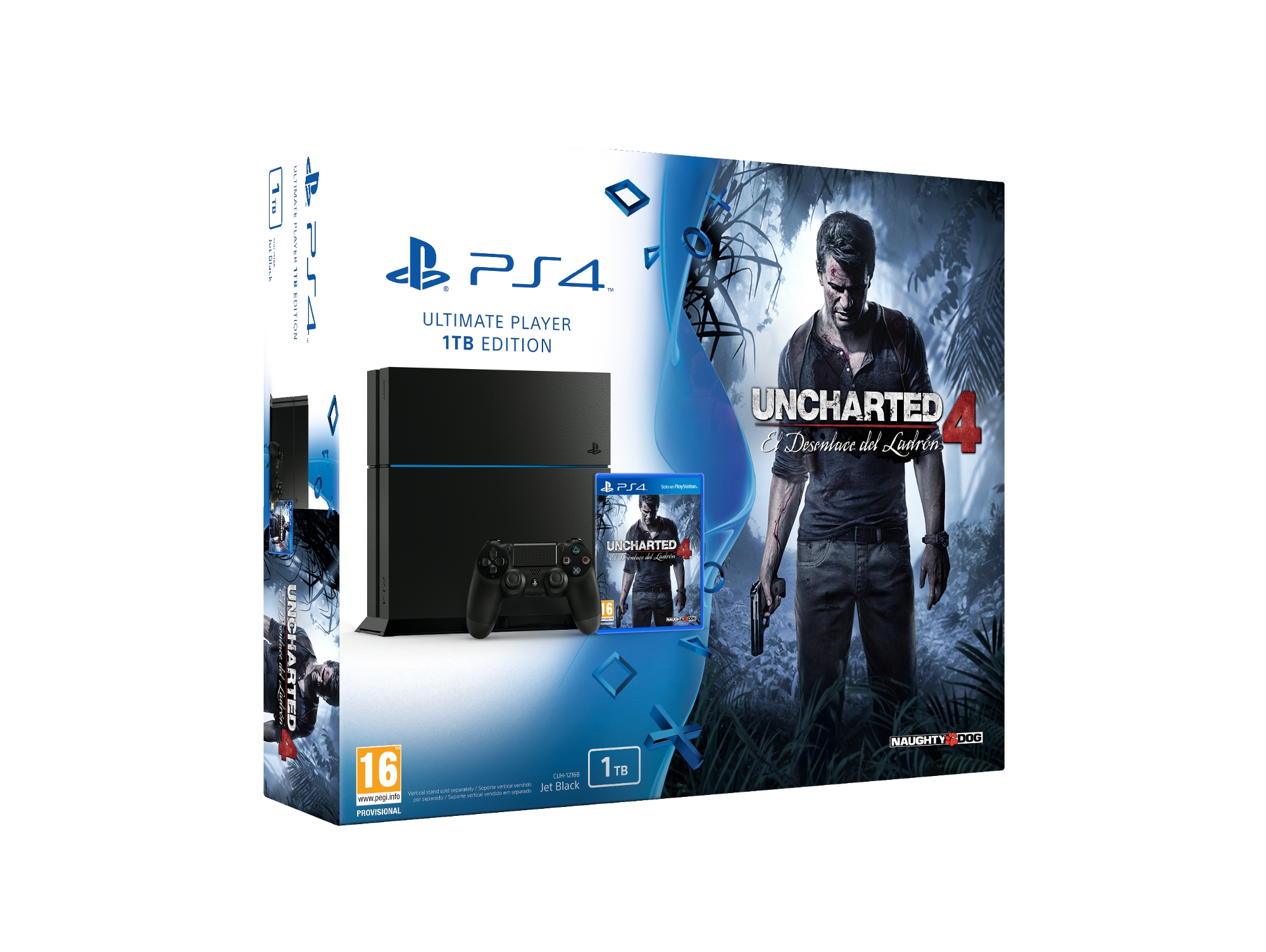PS4 1TB + Uncharted 4: El Desenlace del Ladrón