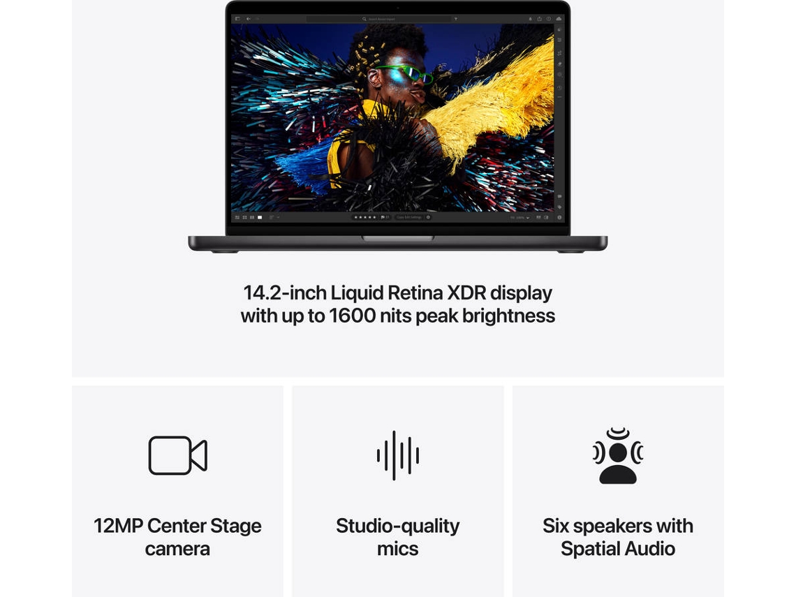 MacBook Pro APPLE Negro Espacial (14'' - Apple M4 Pro 12-Core