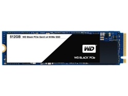 Disco SSD Interno WESTERN DIGITAL Black PCIE Gen3 M.2 512 GB (512 GB - PCI-Express - 2050 MB/s)