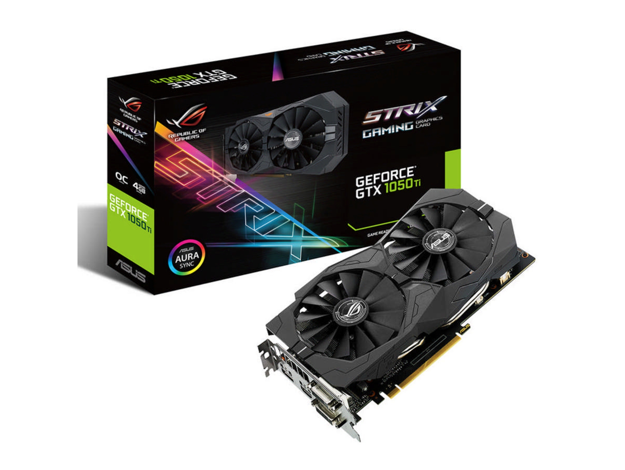Tarjeta Gráfica nVidia ASUS GeForce GTX 1050TI ROG STX OC 4GB GDDR5