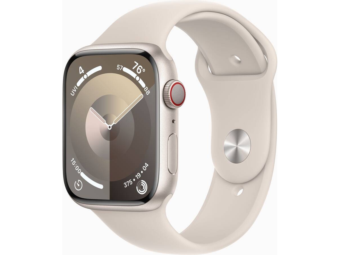 APPLE Watch Series 9 GPS+Cellular 45 mm Blanco Estrella con Correa Deportiva Blanco Estrella (Talla: S/M)