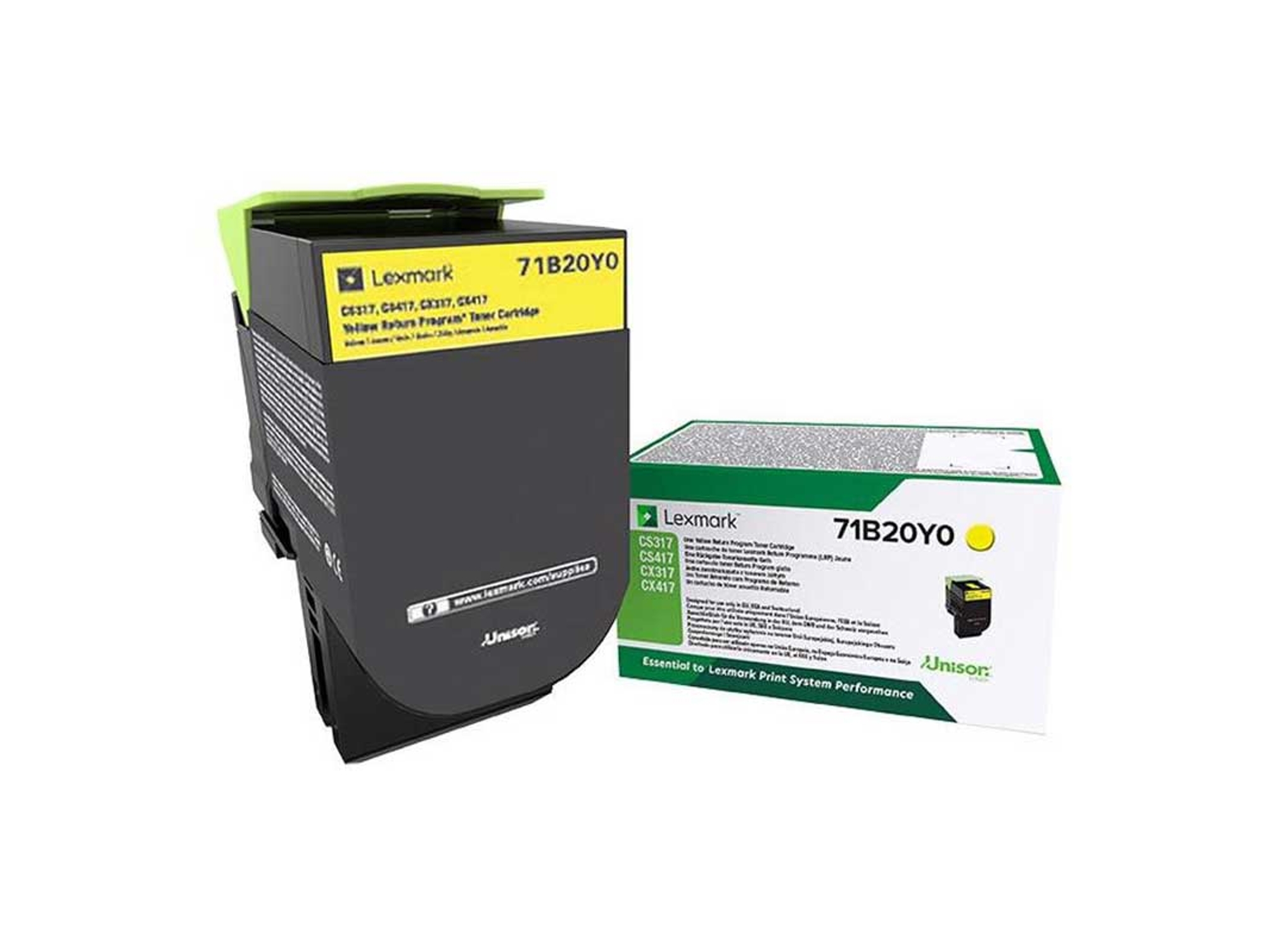 Tóner LEXMARK 71B20Y0 Amarillo