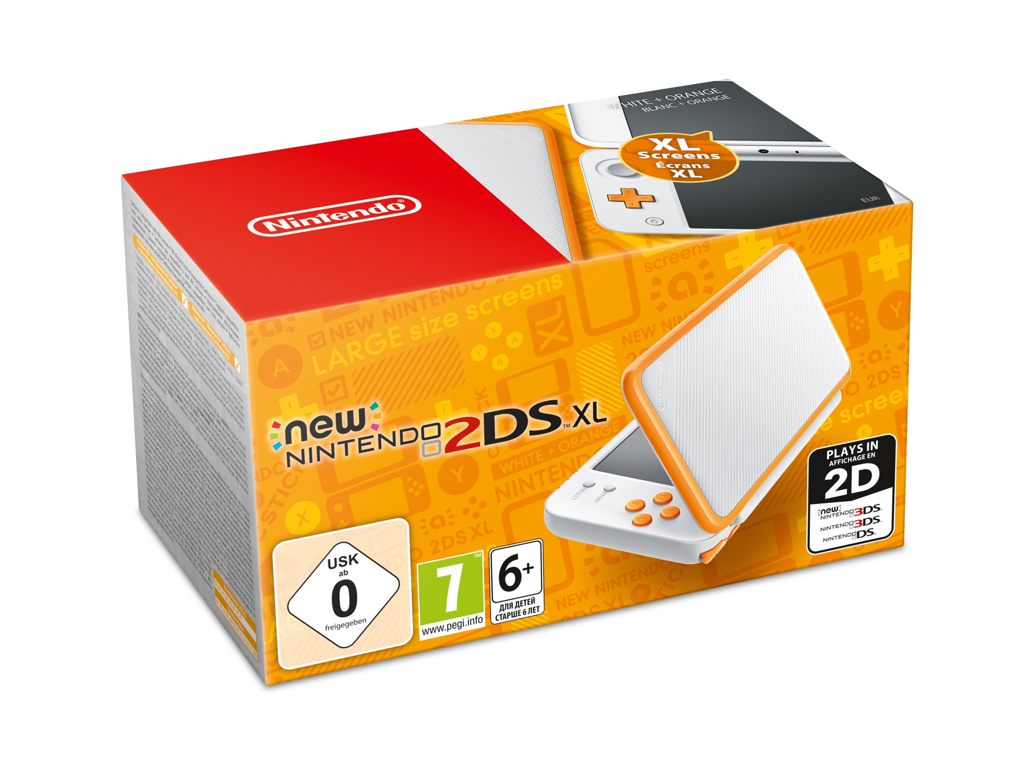 Consola NINTENDO 2DS XL Blanco-Naranja