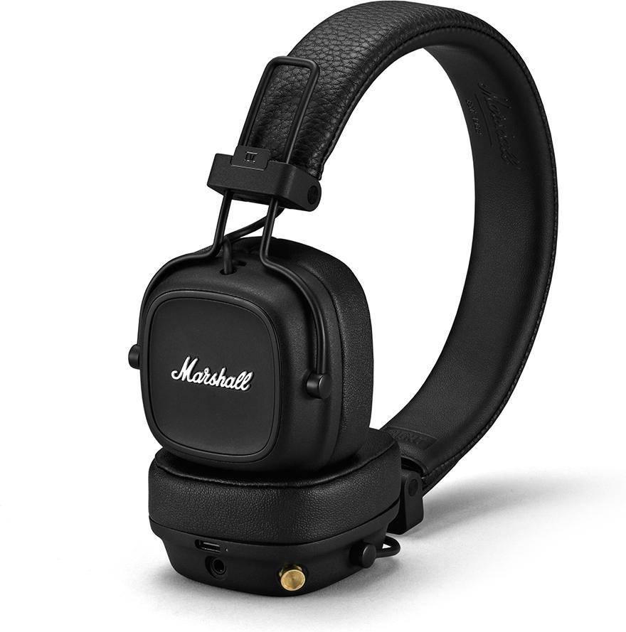 Auriculares Bluetooth MARSHALL Major Iv (On Ear - Micrófono - Negro)