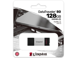 Pen Drive USB KINGSTON DataTraveler 80 (128 GB - Type-C - 200 MB/s)