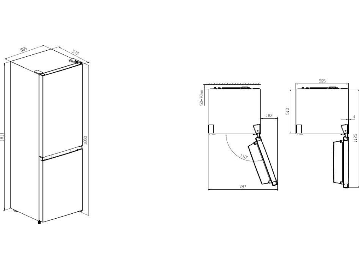 Frigorífico Combi KUBO NF KBC9315IX (No Frost - 185 cm - 304 L