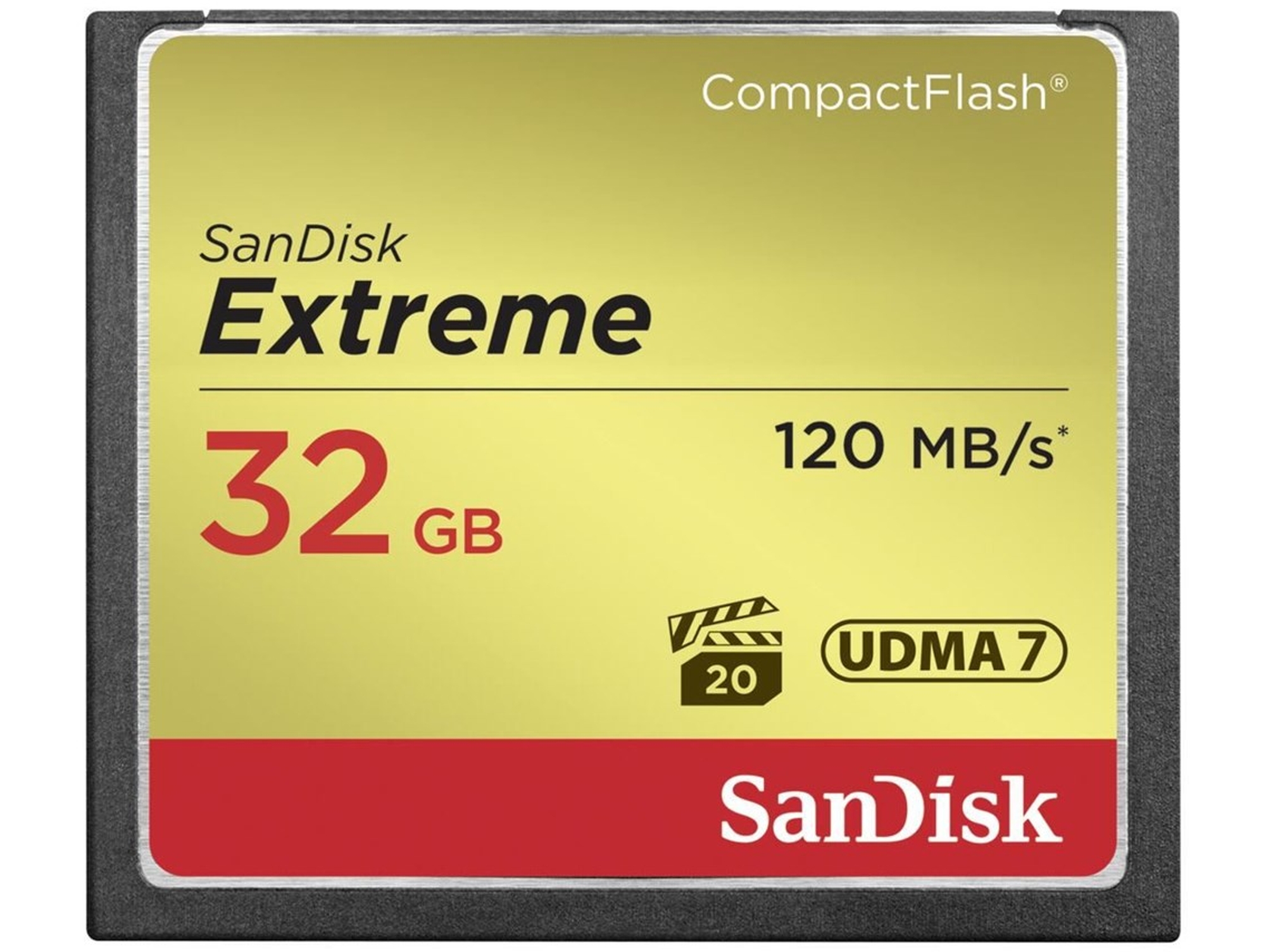 Tarjeta de memoria Compact Flash Extreme SANDISK 32 GB  120 MB/S