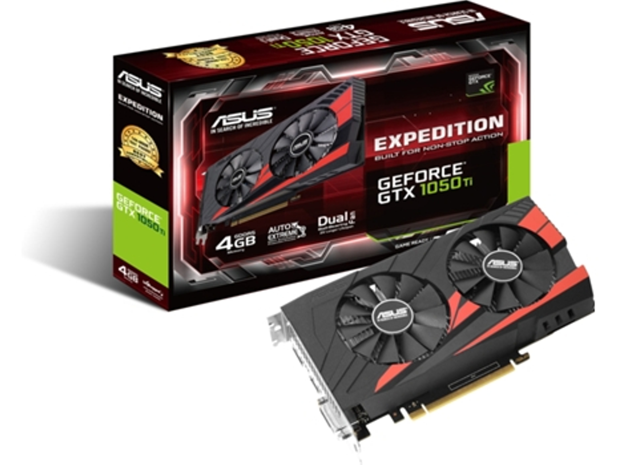 Tarjeta Gráfica nVidia ASUS GeForce GTX1050 TI EXPED 4GB  GDDR5