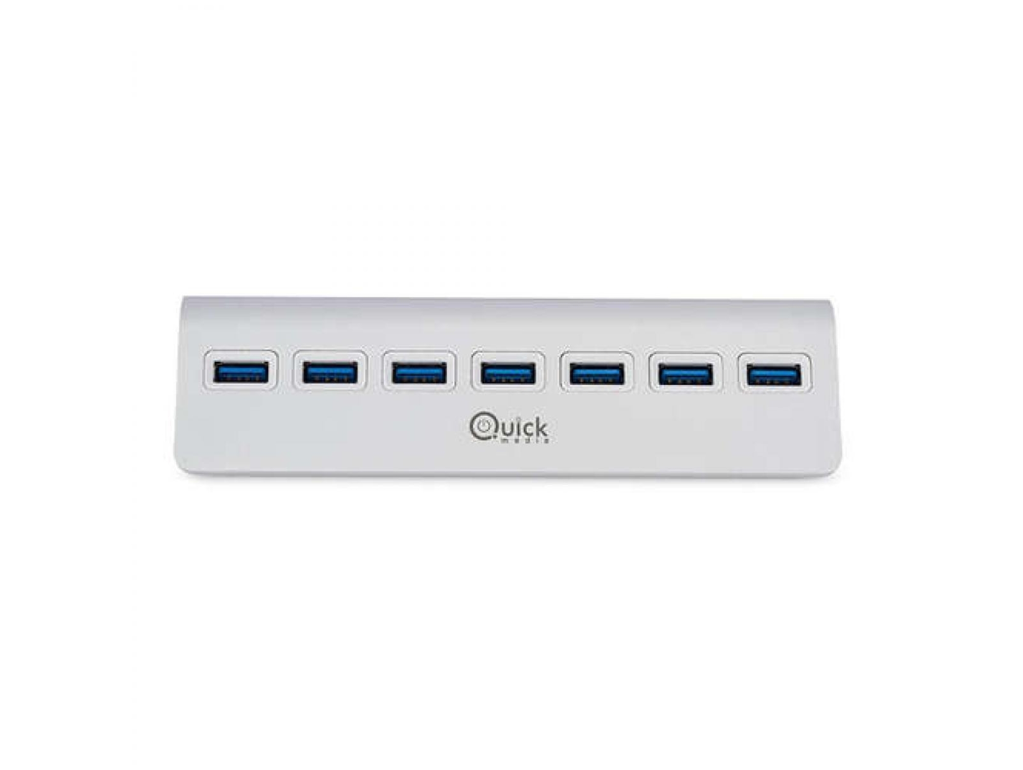 HUB USB 3.0 QUICK MEDIA QMH307P 7 Puertos
