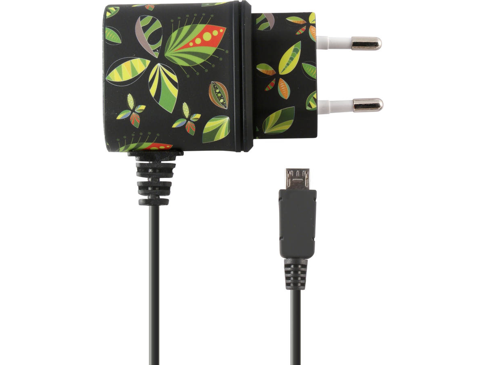 Cargador Adaptador microUSB KSIX Red tropical negro
