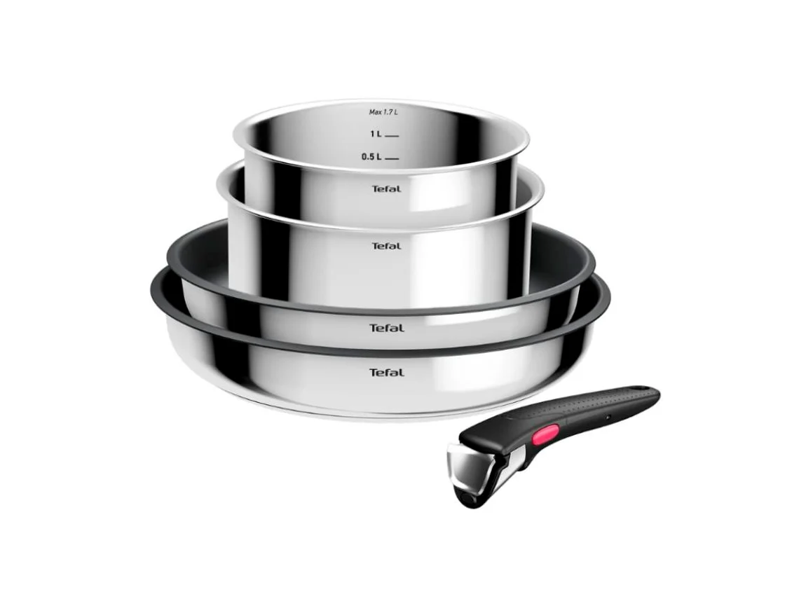 Set TEFAL Ingenio Cook Eat (5 piezas - Asa extraíble - Compatible con todas las fuentes de calor)