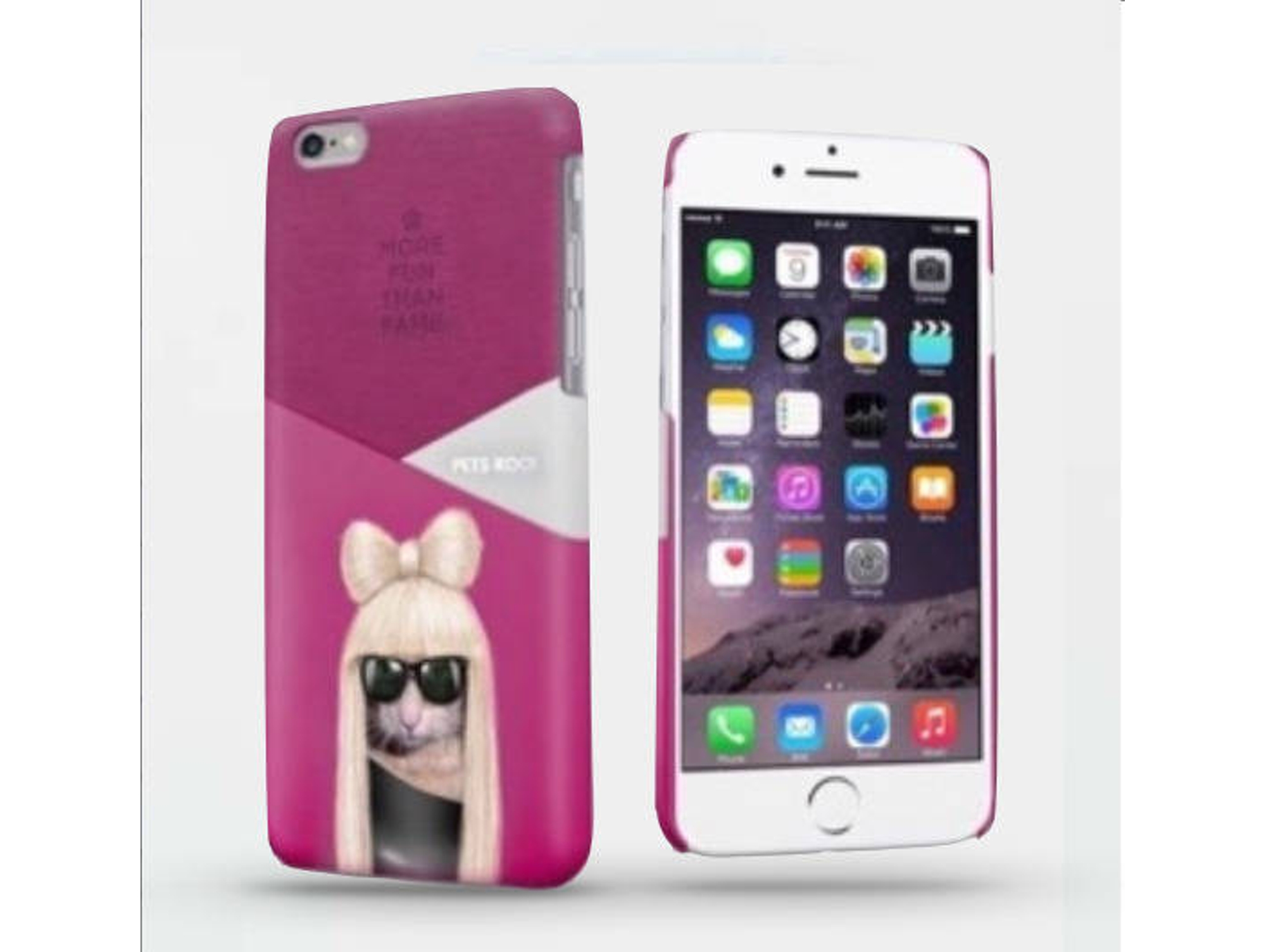 Carcasa iPhone 6, 6s PETS ROCK Gaga Rosa