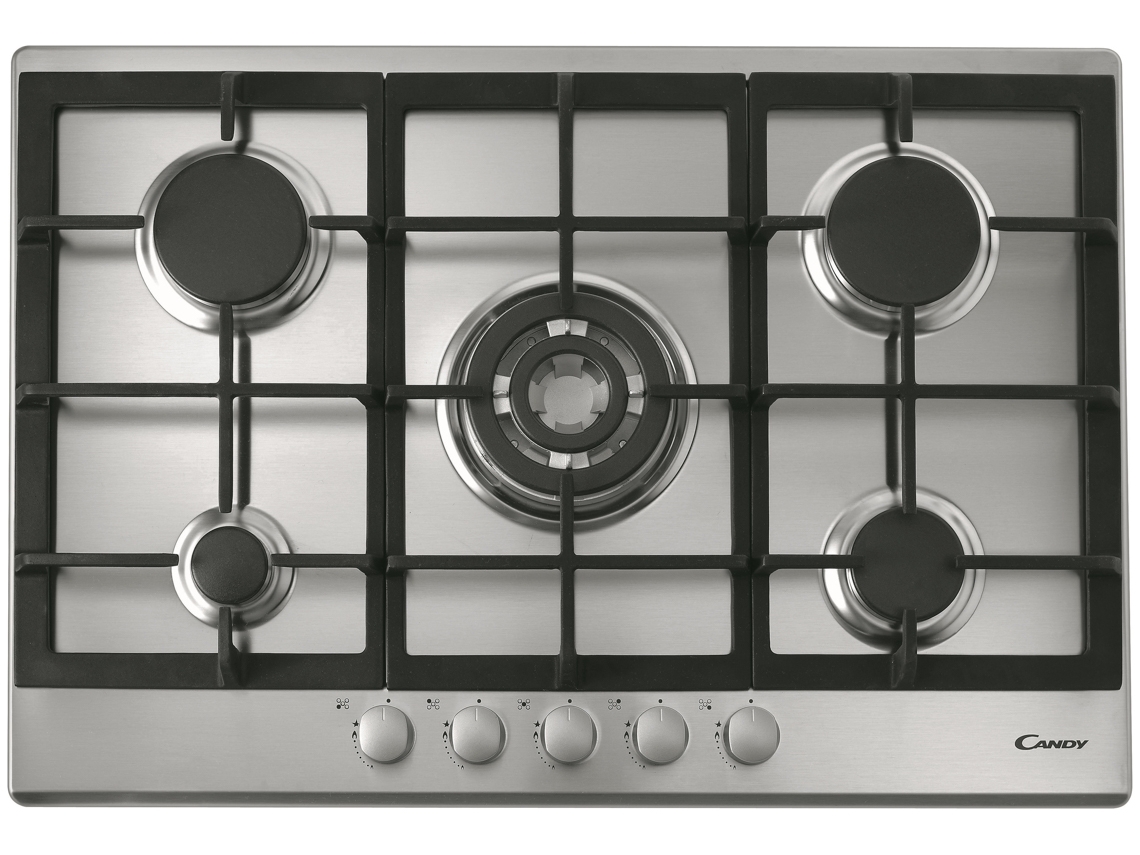 Placa de Gas CANDY CPG 75SQGX (Gas Butano-propano - 74.5 cm - Inox)