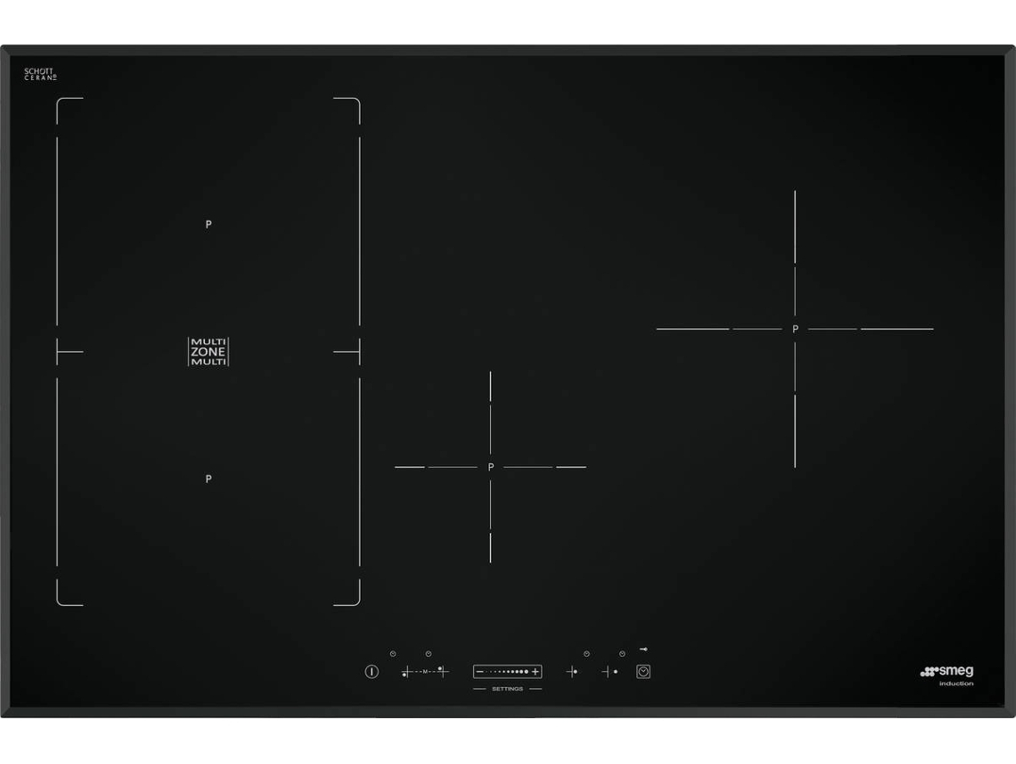 Placa Flex de Inducción SMEG SIM580B (Eléctrica - 77 cm - Negro)