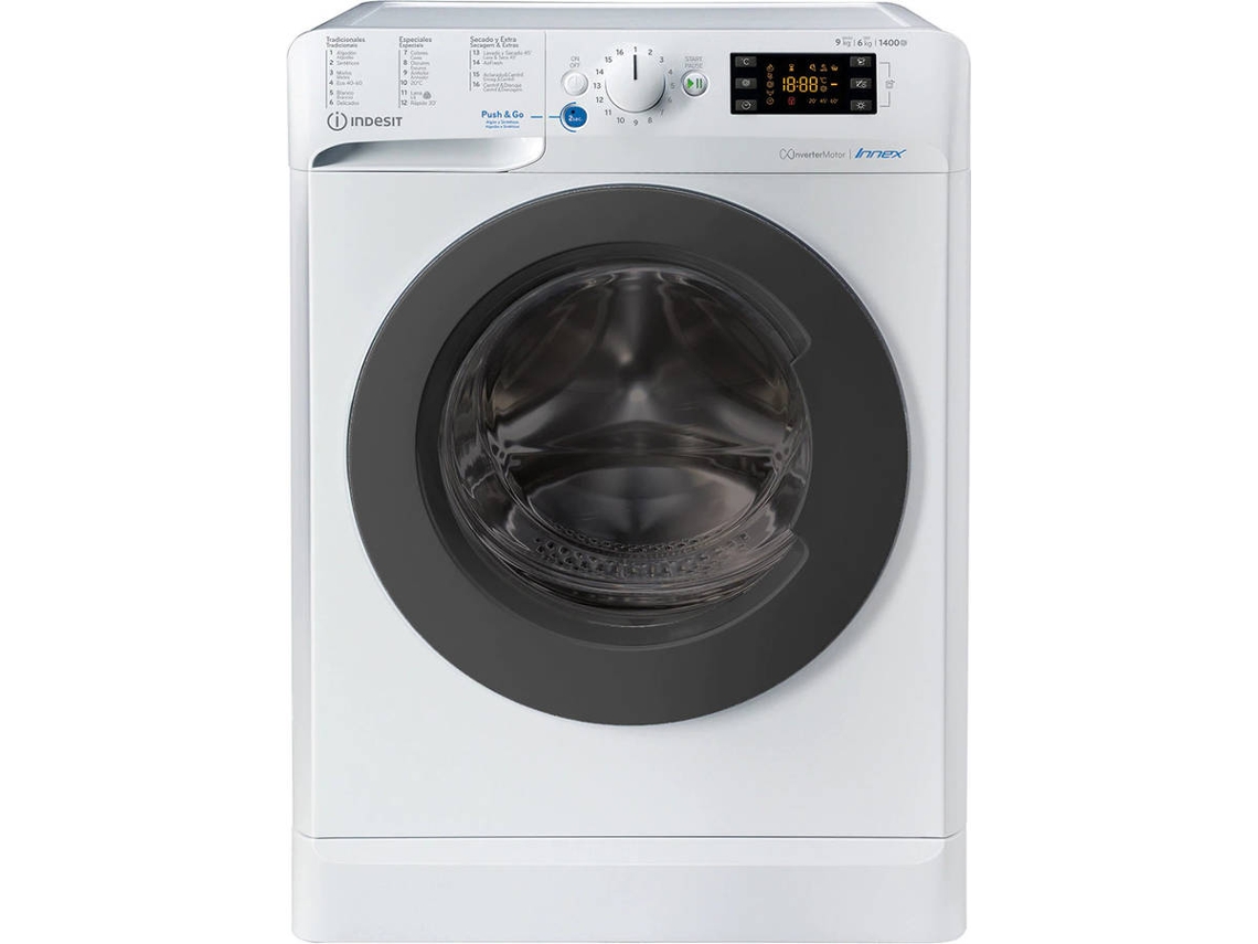 Lavasecadora INDESIT BDE 961483X WK SPT N (6/9 kg - 1400 rpm - Blanco)