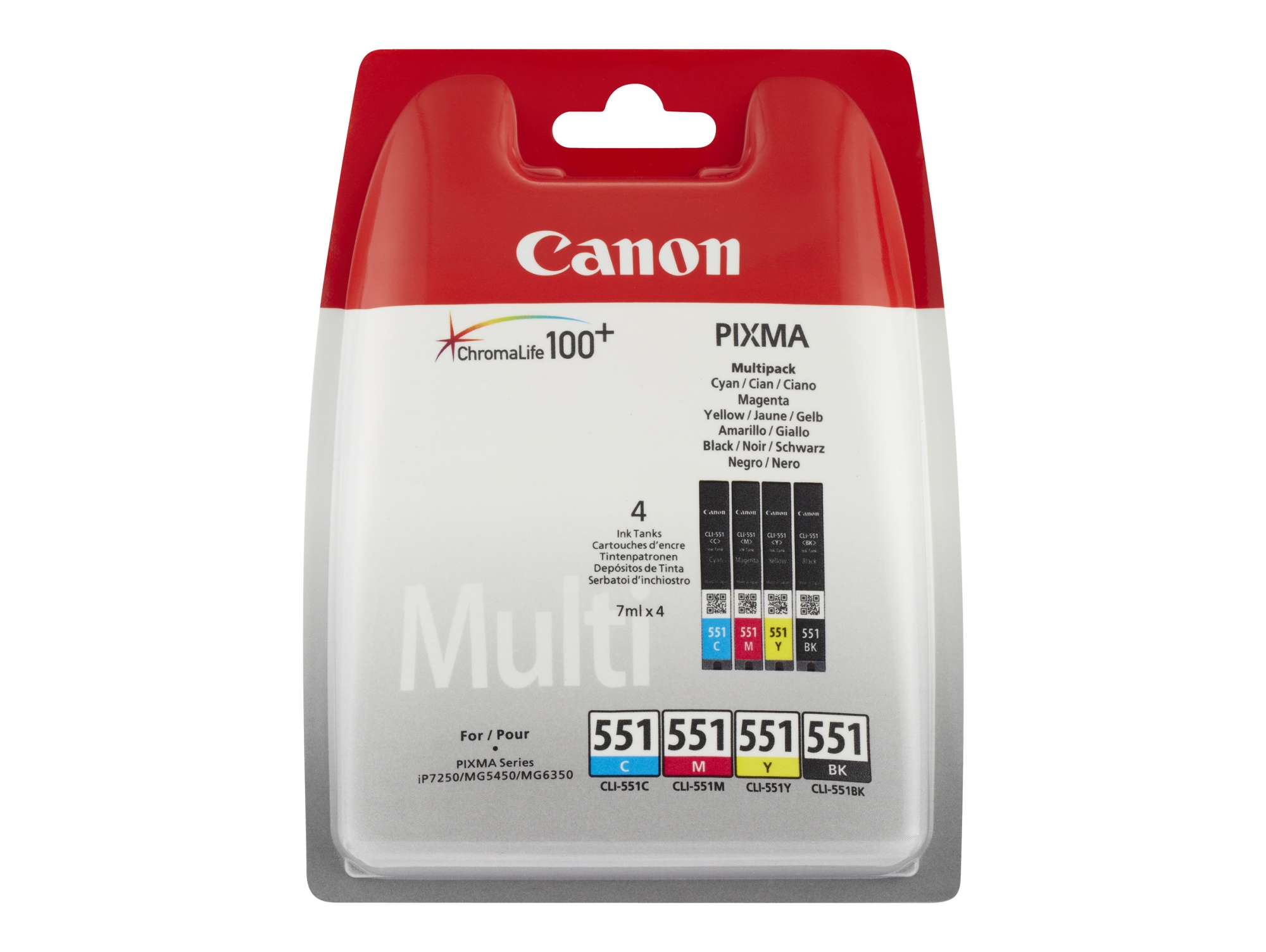 Pack Cartuchos de tinta Original CANON CLI-551 C/M/Y/BK