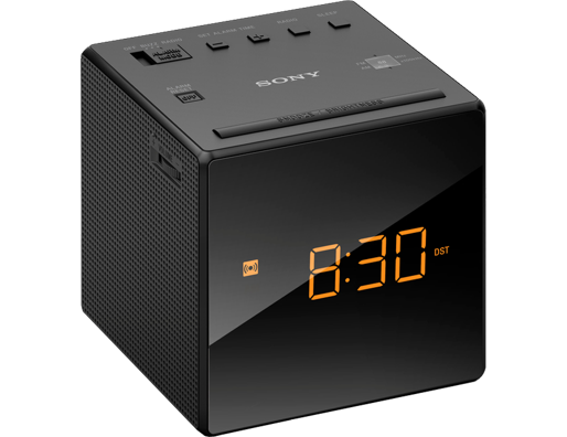 Radio Despertador SONY ICF-C1B (Negro - Digital - AM/FM - Batería - Alarma Doble - Función Snooze)