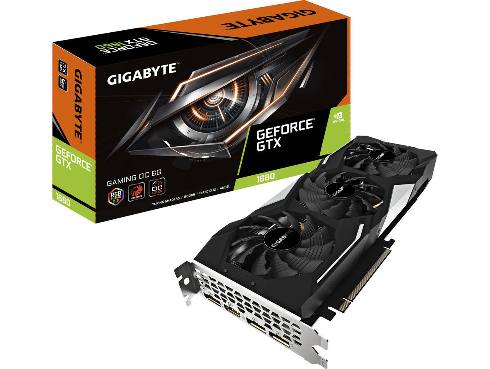 Tarjeta Gráfica GIGABYTE GeForce GTX 1660 Gaming X (NVIDIA - 6 GB DDR5)