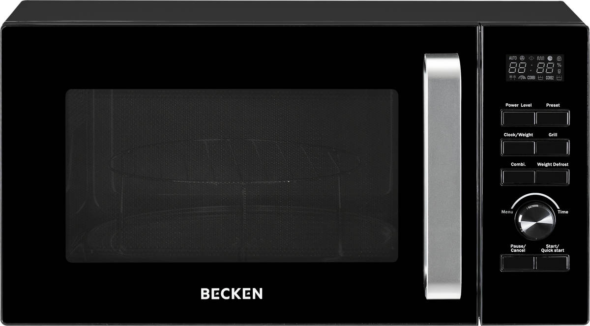 Microondas BECKEN BMW4443 (25 L - Con Grill - Negro)