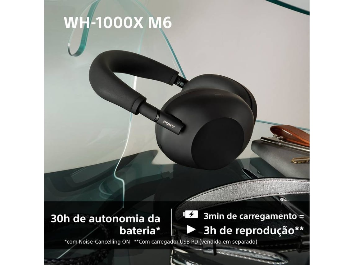 Auriculares Bluetooth SONY WH 1000XM6 (Over Ear - Noise Cancelling