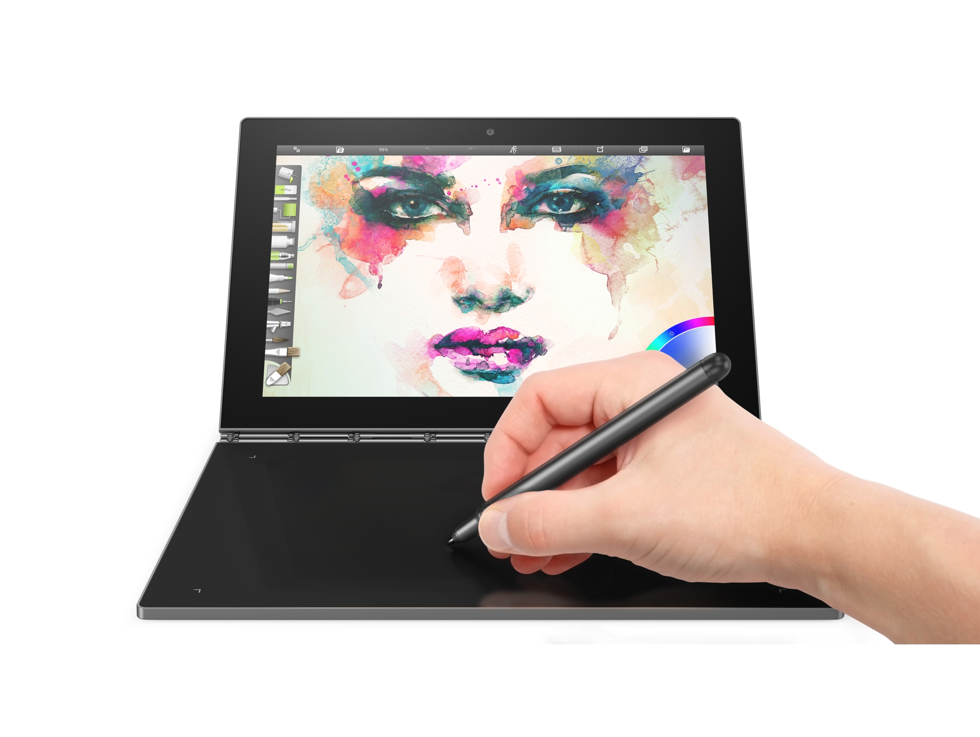 Tablet LENOVO Yoga Book (10.1'' - 64 GB - 1 GB RAM - Wi-Fi+4G - Gris)