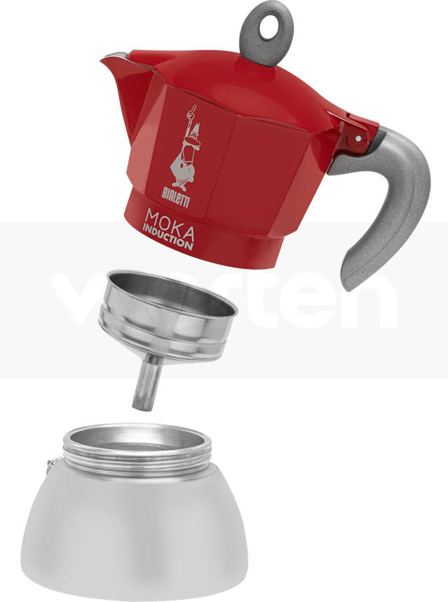 Cafetera Bialetti New Moka Induction roja