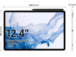 Tablet SAMSUNG Galaxy Tab S8+ (12.4'' - 128 GB - 8 GB RAM - Wi-Fi - Plata)