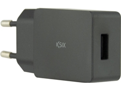 Cargador KSIX BXCDC04 2.4A (USB - USB-C - Negro)
