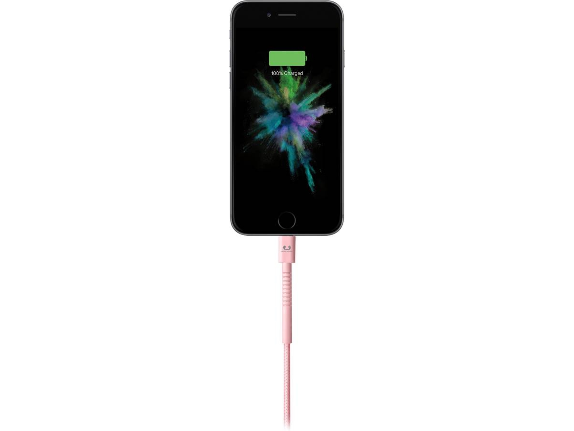 Cable FRESH 'N REBEL Fabriq (USB - Lightning - 3 m - Rosa)