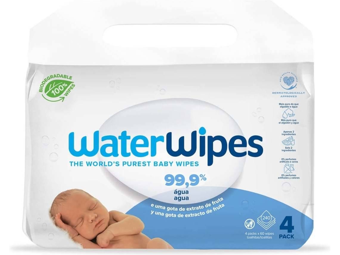 Toallitas WATERWIPES Bio (4x60 Unidades)