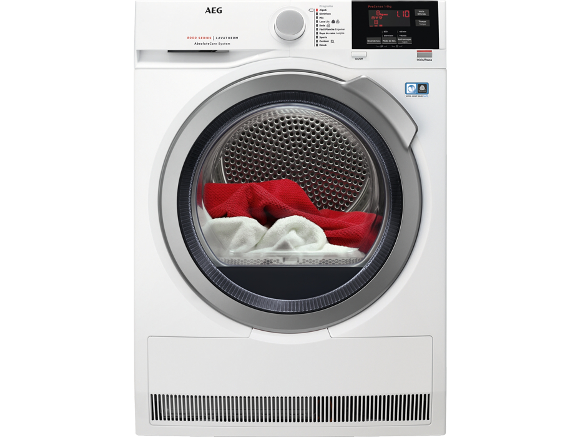 Secadora AEG T8DBG842 (8 kg - Bomba de Calor - Blanco)