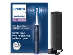 Cepillo de Dientes Eléctrico PHILIPS Series 6100 HX7403/05 (Azul Crepúsculo)  