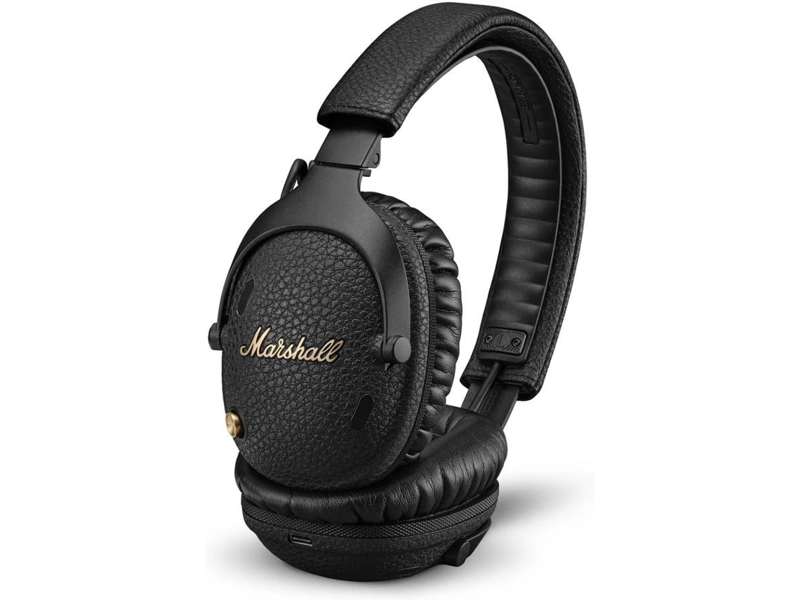 Auscultadores Bluetooth MARSHALL Monitor III (Over Ear - Micrófono - Noise Cancelling - Negro)