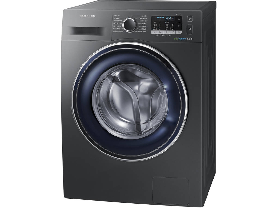 Lavadora SAMSUNG WW80J5555FX/EC (8 kg - 1400 rpm - Negro)