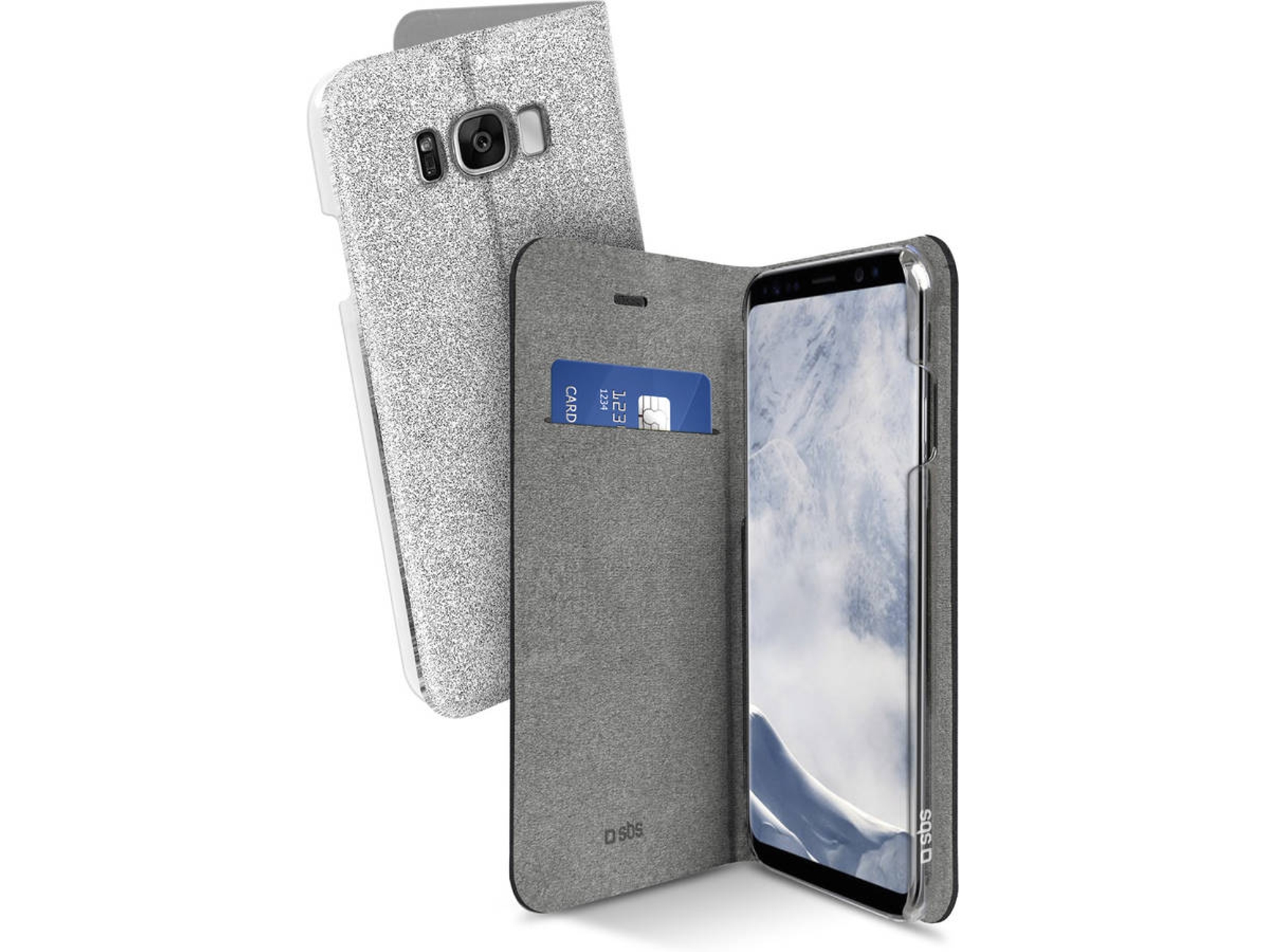 Funda Samsung Galaxy S8+ SBS Book Sparky Plateado