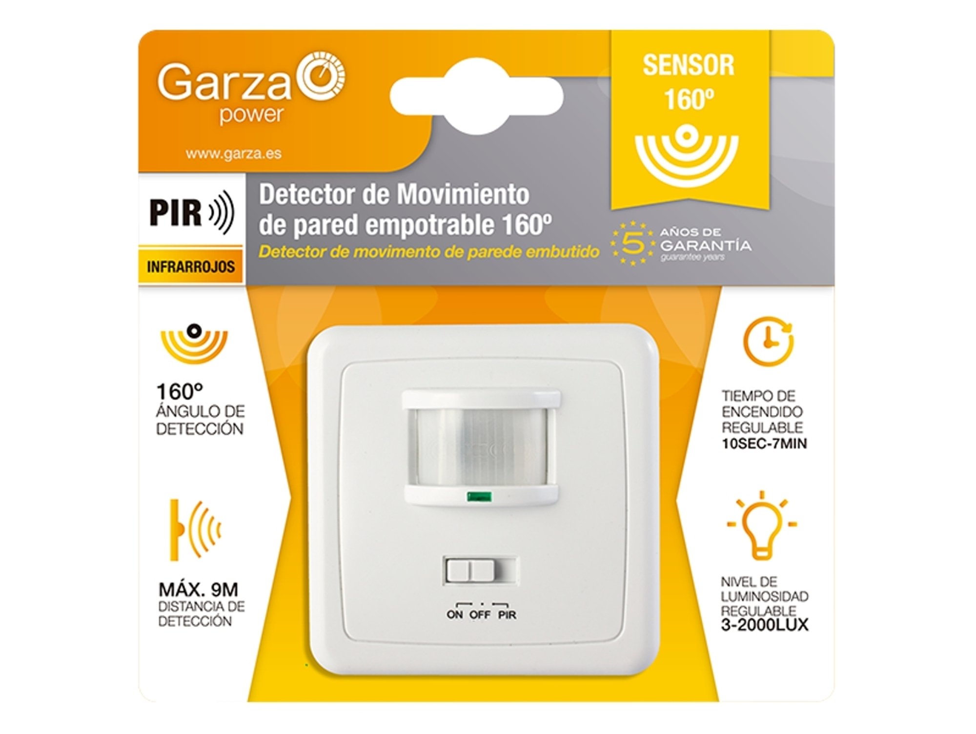 Detector de Movimiento pared GARZA 430038