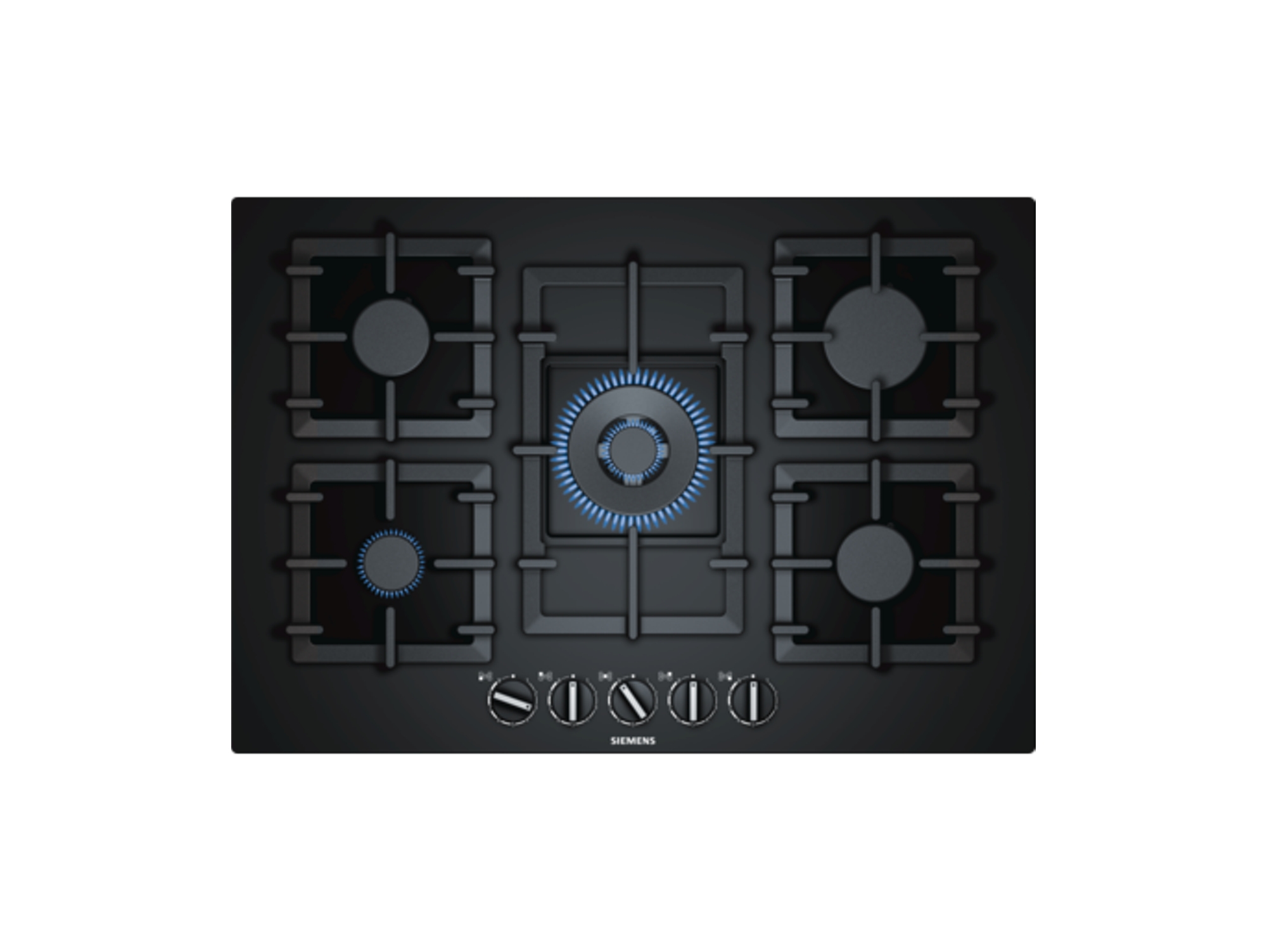 Placa de Gas SIEMENS EP7A6QB90 (Gas Natural - 91 cm - Negro)