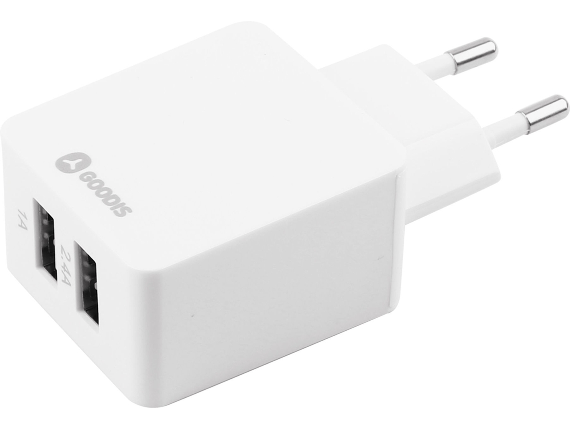 Adaptador 2 Usb GOODIS 5V-3.4A Blanco