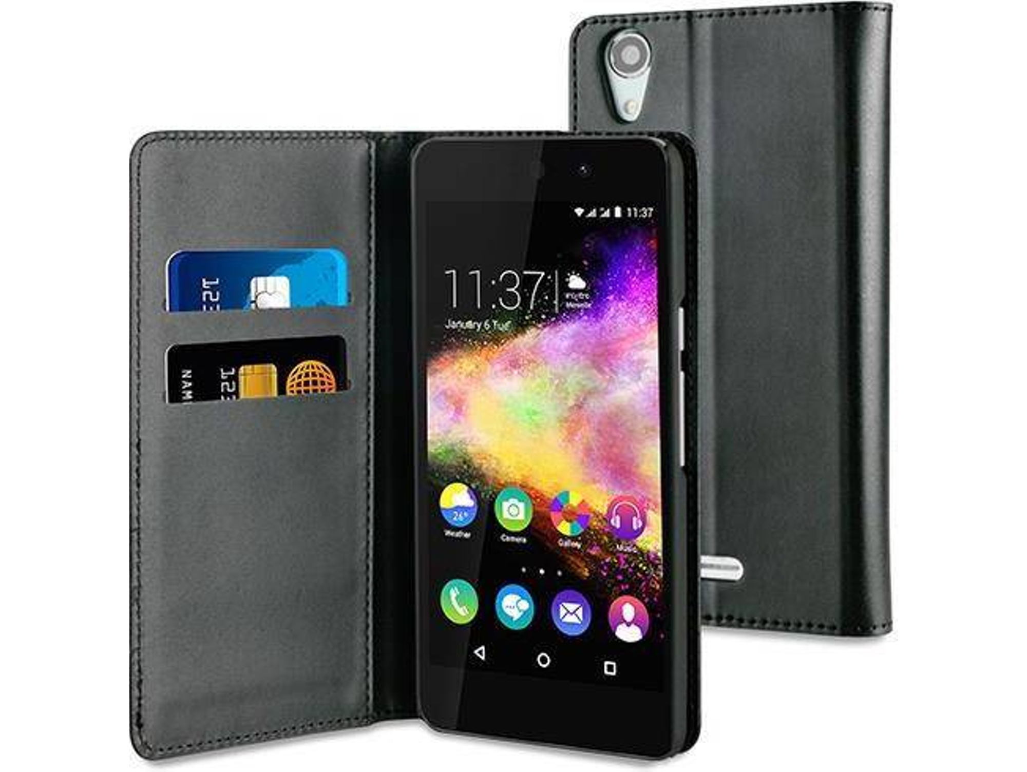 Funda WIKO Rainbow Up Folio Negro