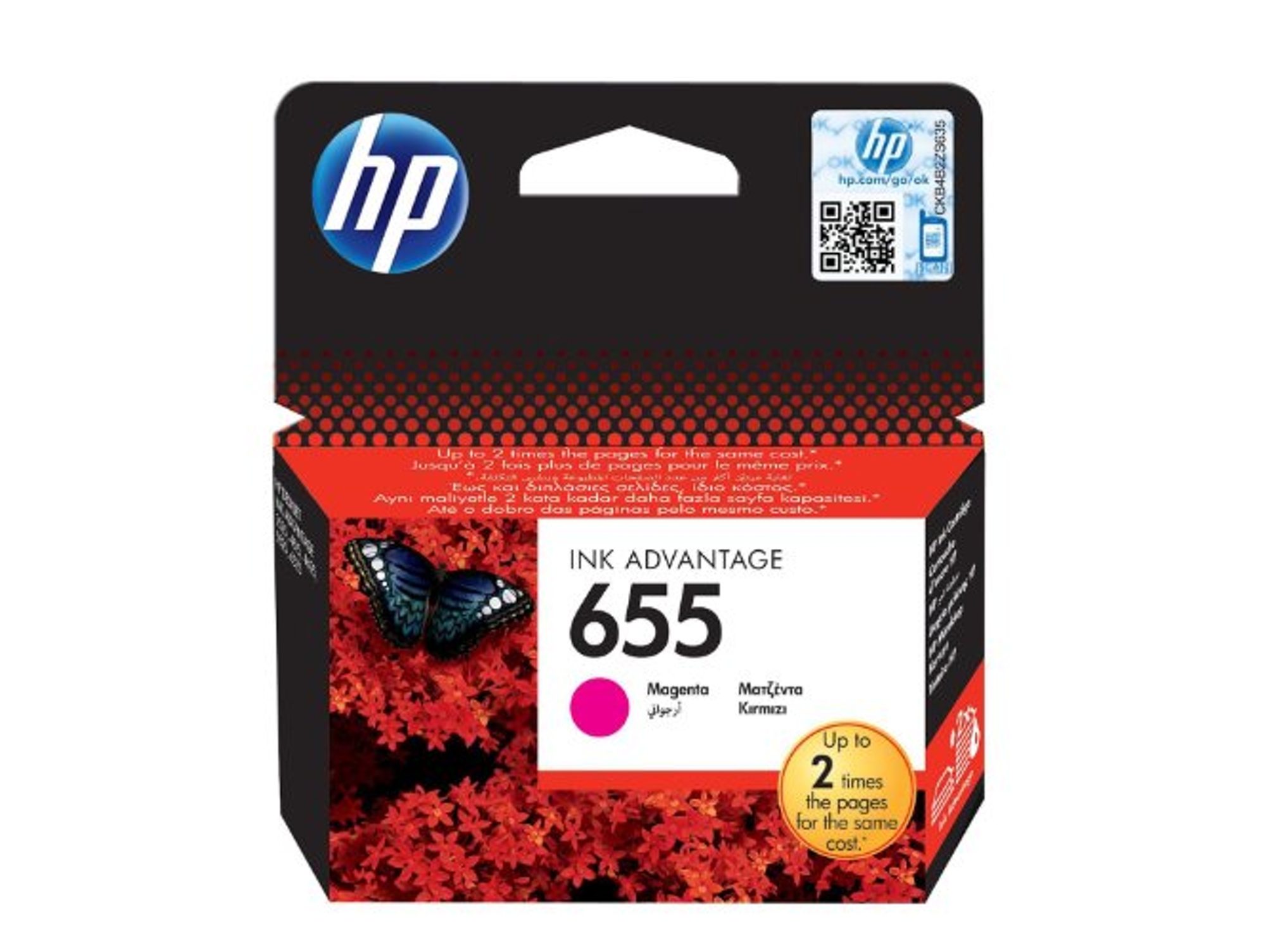 Cartucho de Tinta Original HP 655 CZ111AE Magenta