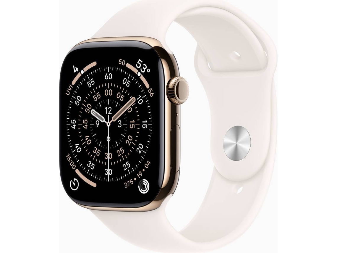  APPLE Watch Series 11 GPS + Cellular 46 mm Titanio Dorado con Correa Deportiva Rosa (Tamaño S/M)