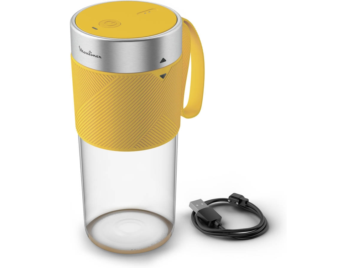 Batidora de Vaso MOULINEX Portátil Light Mix Amarelo LM1C0210 (300 ml - Sin Fios)