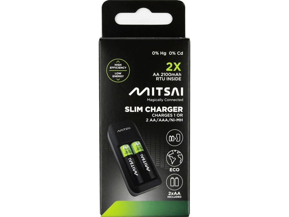 Cargador de Pilas MITSAI AA/AAA 2X AA 2100