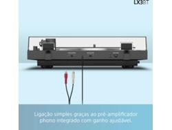 Giradiscos Bluetooth SONY PS-LX3BT Gris (Automático - Velocidad: 33 1/3 - 45)