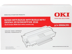 Cartucho de Tóner OKI  09004391  4000 Pág Negro  para B2500 MFP, 2520 MFP, 2540 MFP, OKIFAX 2510, OKIOFFICE 2530
