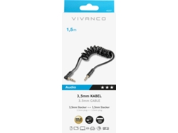 Cable de Audio VIVANCO Espiral 150CM (Negro)