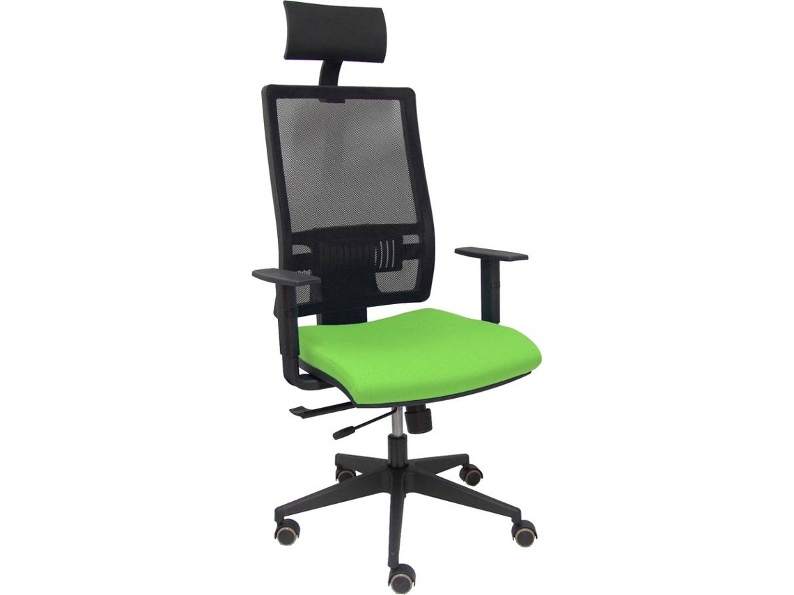 Silla Operativa PYC Horna Cabecero Verde (Brazos Ajustables - Malla)