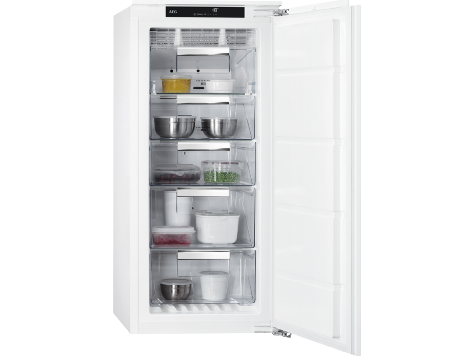 Congelador Vertical AEG ABE81216NF (No Frost - 122.4 cm - 120 L - Blanco)