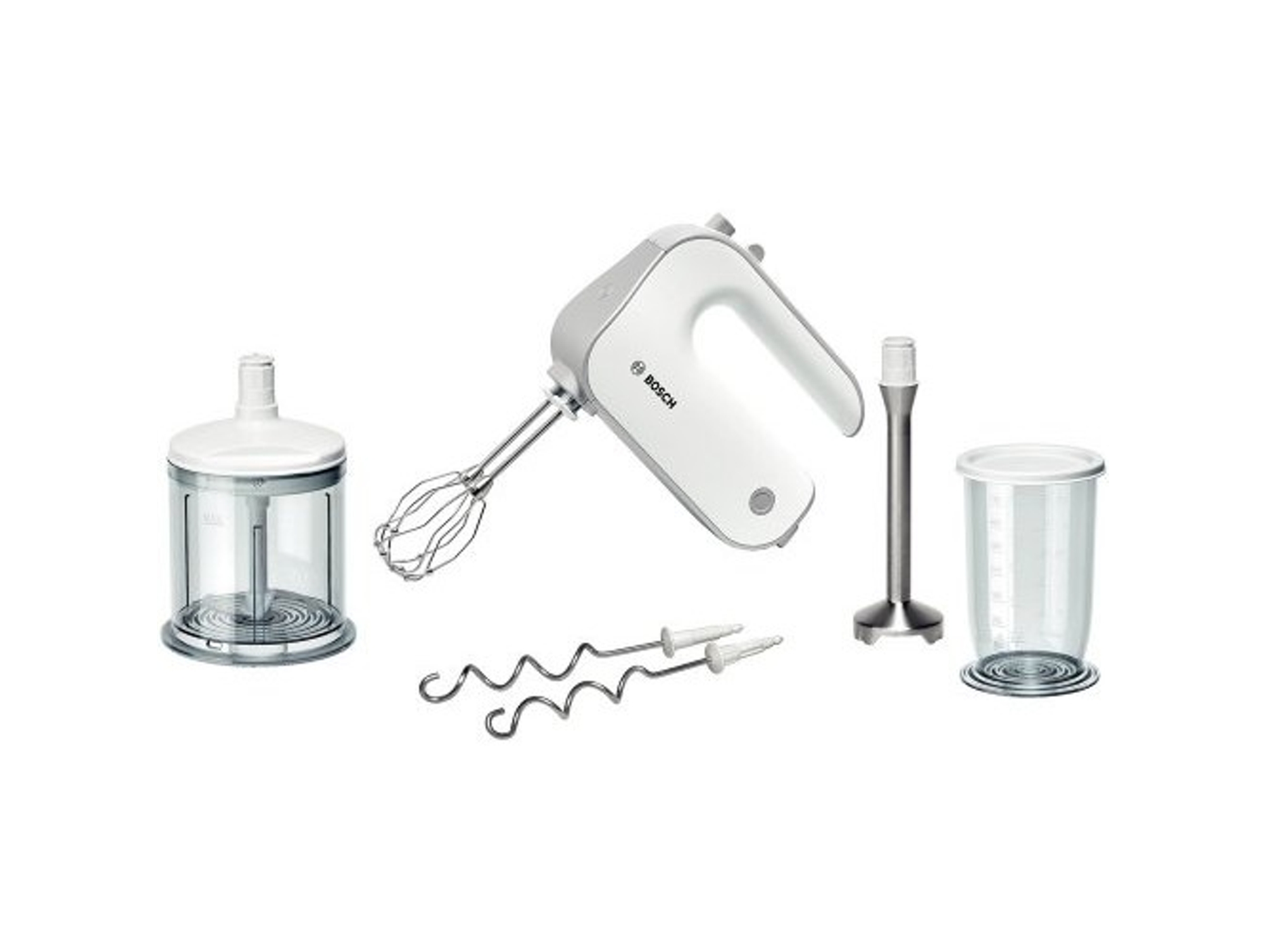 Batidora Amasadora + Accesorios BOSCH MFQ4080 (500 W - Blanco)